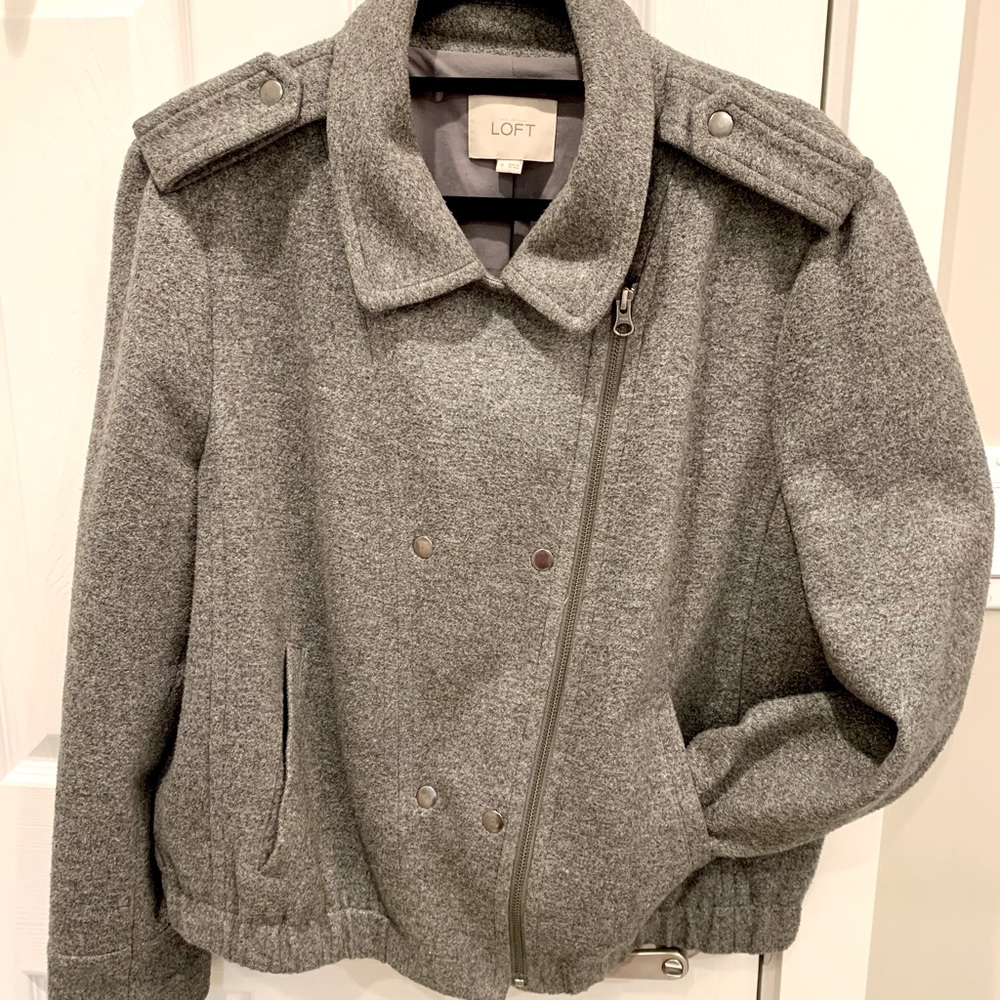 Ann Taylor lined moto jacket. Petite XL.